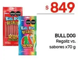 Nini Mayorista Bulldog regaliz vs. sabores oferta