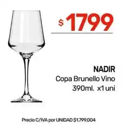 Nini Mayorista Nadir copa brunello vino oferta