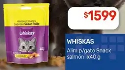 Nini Mayorista Whiskas alim.p/gato snack salmón oferta