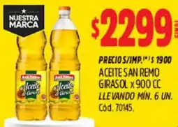Supermercados Yaguar San remo aceite girasol oferta