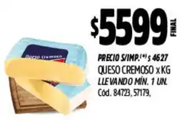 Supermercados Yaguar Cremoso queso oferta