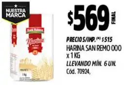 Supermercados Yaguar San remo harina 000 oferta