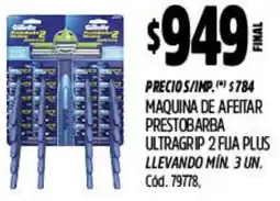 Supermercados Yaguar Gillette maquina de afeitar prestobarba ultragrip 2 fuja plus oferta