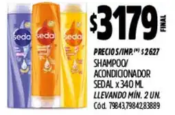 Supermercados Yaguar Sedal shampoo acondicionador oferta