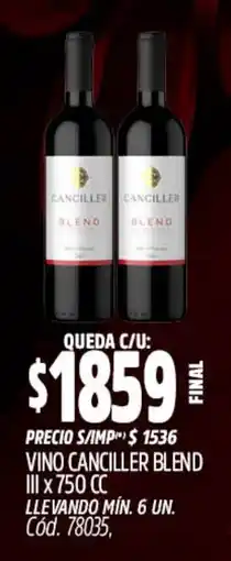 Supermercados Yaguar Canciller vino blend III oferta