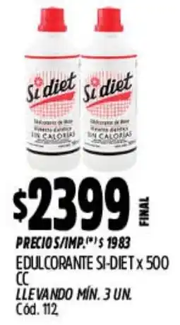 Supermercados Yaguar Si-diet edulcorante oferta