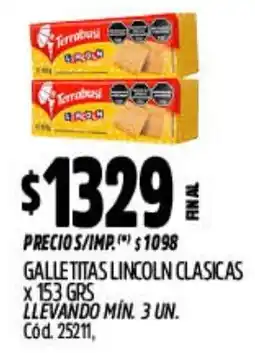 Supermercados Yaguar Lincoln galletitas clasicas oferta