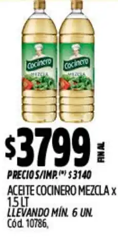 Supermercados Yaguar Cocinero aceite mezcla oferta