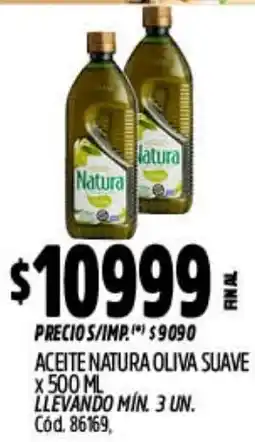 Supermercados Yaguar Natura aceite oliva suave oferta