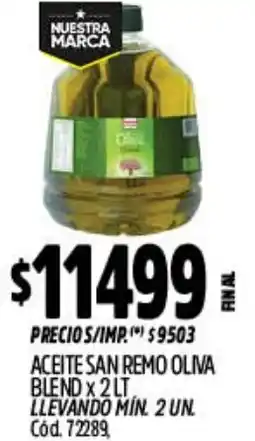 Supermercados Yaguar San remo aceite oliva blend oferta