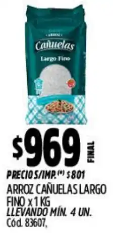 Supermercados Yaguar Cañuelas arroz largo fino oferta