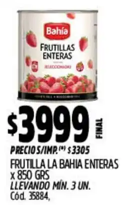 Supermercados Yaguar La bahia frutilla enteras oferta
