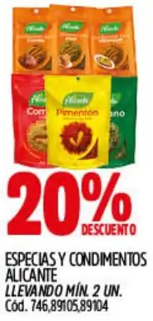 Supermercados Yaguar Especias y condimentos alicante oferta
