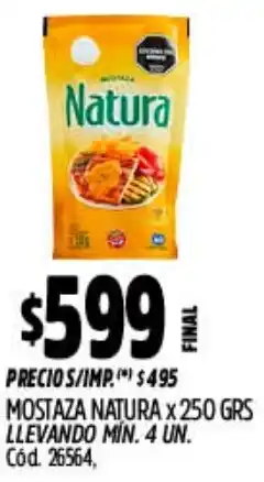 Supermercados Yaguar Natura mostaza oferta