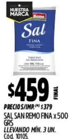 Supermercados Yaguar Sal san remo fina oferta