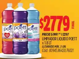 Supermercados Yaguar Poett limpiador liquido oferta