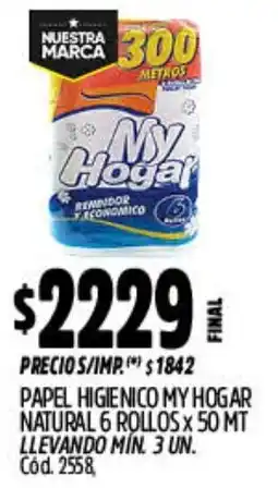 Supermercados Yaguar My hogar papel higienico natural oferta