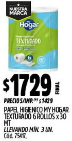 Supermercados Yaguar My hogar papel higienico texturado oferta