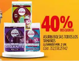 Supermercados Yaguar Asurin bolsas todos los tamaños oferta