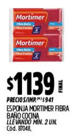 Supermercados Yaguar Mortimer esponja fibra baño cocina oferta