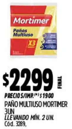 Supermercados Yaguar Mortimer paño multiuso oferta