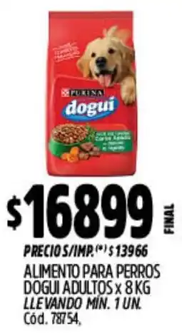 Supermercados Yaguar Dogui alimento para perros adultos oferta