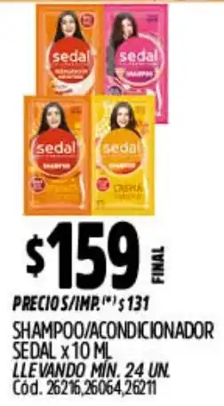 Supermercados Yaguar Sedal shampoo/acondicionador oferta