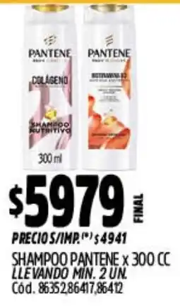 Supermercados Yaguar Pantene shampoo oferta