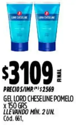 Supermercados Yaguar Gel lord cheseline pomelo oferta