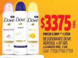 Supermercados Yaguar Dove desodorante aerosol oferta