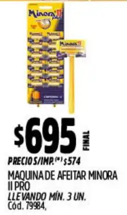 Supermercados Yaguar Minora II pro maquina de afeitar oferta