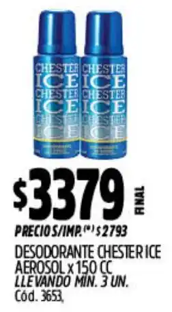 Supermercados Yaguar Chesterice desodorante aerosol oferta