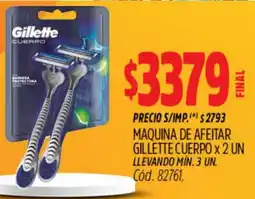 Supermercados Yaguar Gillette maquina de afeitar cuerpo oferta