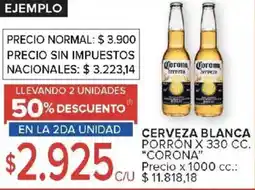 Carrefour Corona cerveza blanca porron oferta