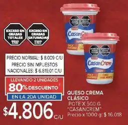 Carrefour Casancrem queso crema clásico pote oferta