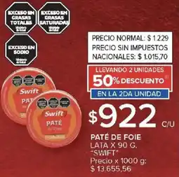 Carrefour Swift paté de foie lata oferta