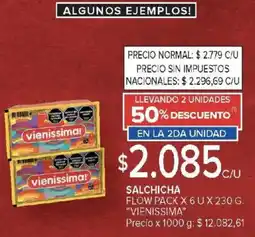 Carrefour Vienissima salchicha flow pack oferta