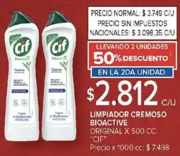 Carrefour Cif limpiador cremoso bioactive original oferta