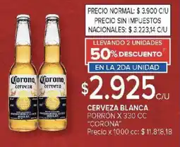 Carrefour Corona cerveza blanca porrón oferta