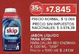 Carrefour Skip jabón líquido para ropa para diluir bio enzimas oferta