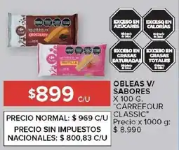 Carrefour Carrefour classic obleas vi sabores oferta