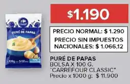 Carrefour Carrefour classic puré de papas bolsa oferta