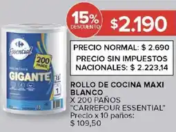 Carrefour Carrefour essential rollo de cocina maxi blanco oferta