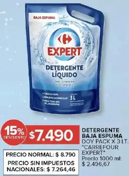 Carrefour Carrefour expert detergente baja espuma doy pack oferta