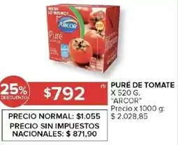 Carrefour Arcor puré de tomate oferta