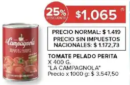 Carrefour La campagnola tomate pelado perita oferta