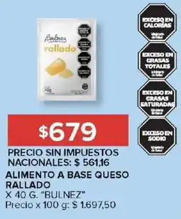Carrefour Bulnez alimento a base queso rallado oferta