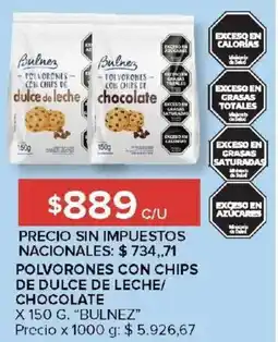 Carrefour Bulnez folvorones con chips de leche chocolate oferta
