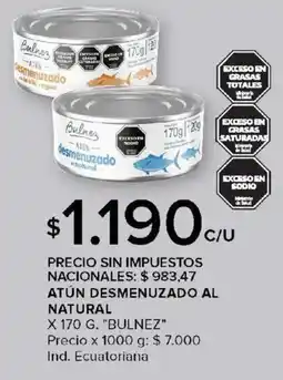 Carrefour Bulnez atún desmenuzado al natural oferta