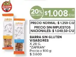 Carrefour Zafran barra sin gluten v/sabores oferta